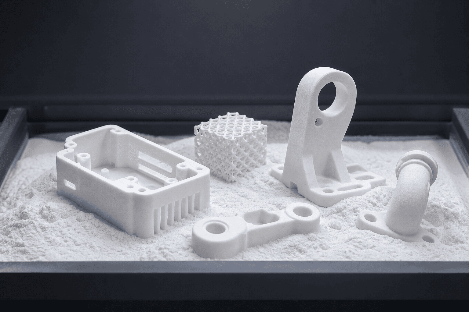SLS 3D printed parts